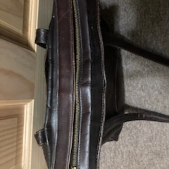 Frye brown leather cool vintage tote work bag - Picture 7 of 12